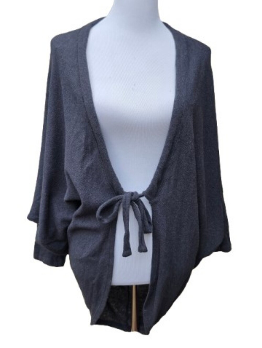 Saturday Sunday Anthropologie Circle Cardigan Sweater Tie Front Dolman Sleeves